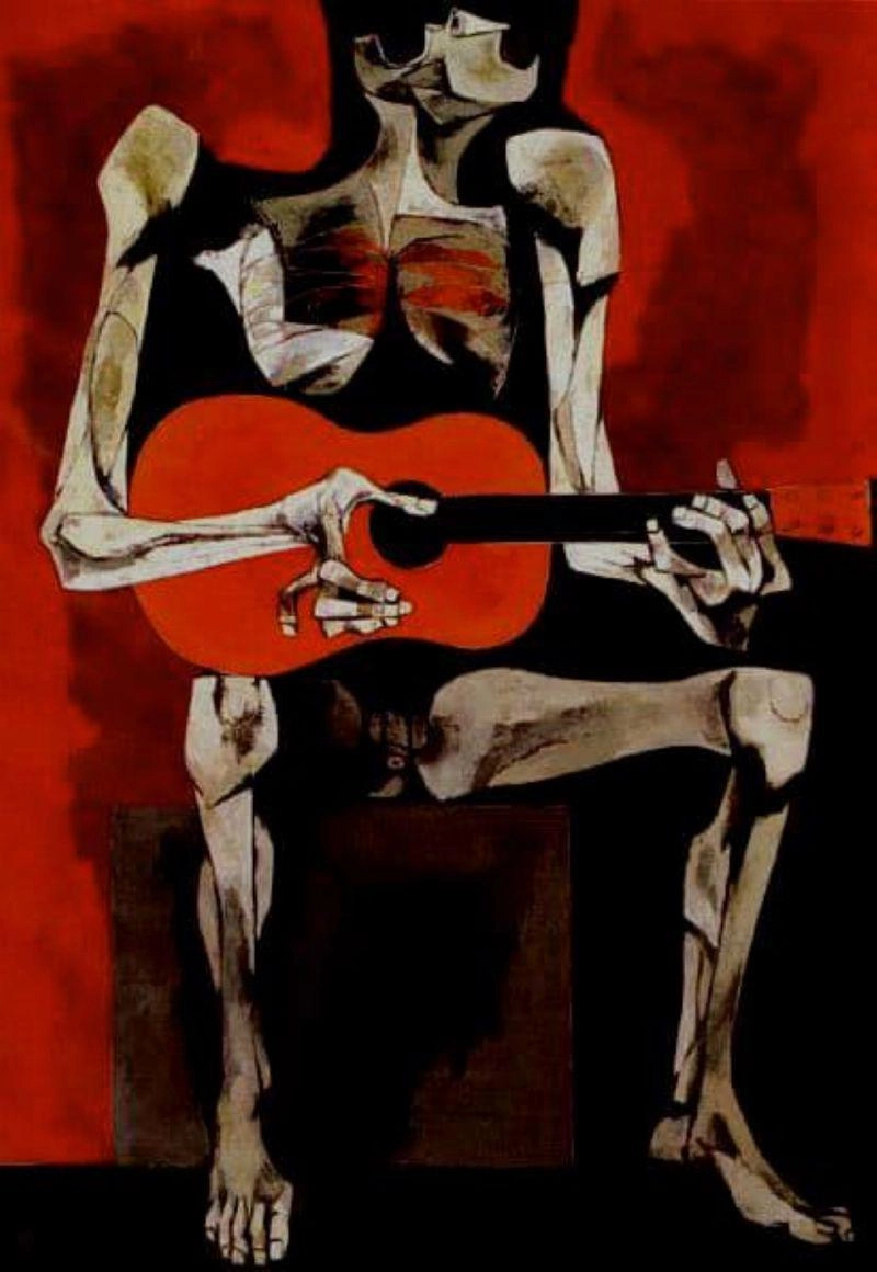 Oswaldo Guayasamin El Guitarrista - 1961