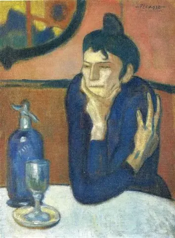 Peinture à l'huile du buveur d'absinthe