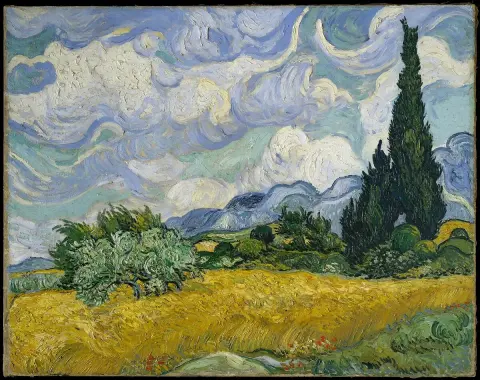 Wheatfield with Cypress I