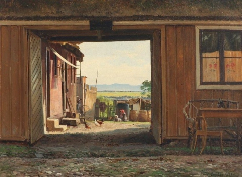 Utsikt gjennom en port 1891