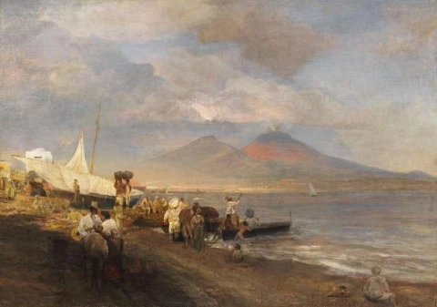 Die Bucht Von Neapel Mit Blick Auf Den Vesuv 1881