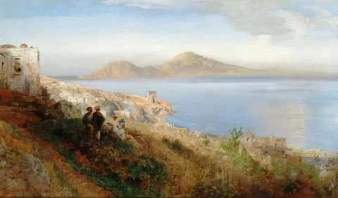 Malerin Mit Blick Auf Capri 1880