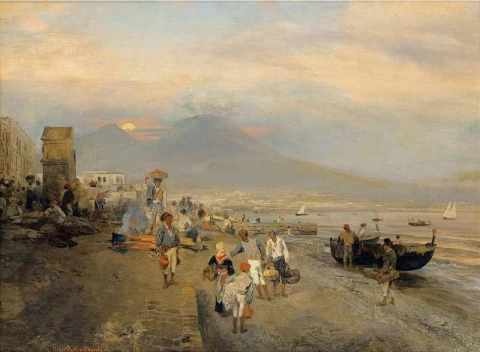 Нсихт фон Неапель, Бей Зонненунтерганг, вид на Неаполь на закате