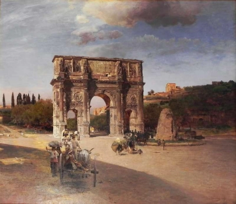 Triumphbogen Des Konstantin in Rome Constantijn S triomfboog in Rome 1886