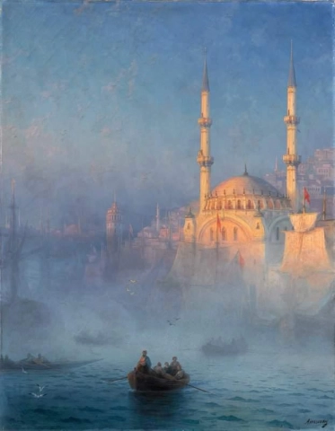 Constantinopel-moskee van Tophane 1884