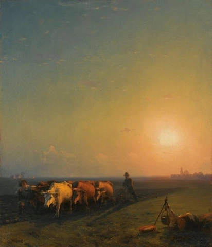 畑を耕す クリミア 1865