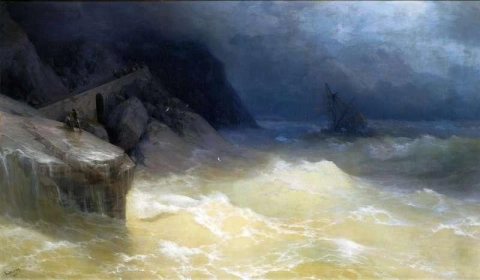 Scheepswrak voor de kust van de Zwarte Zee, 1887