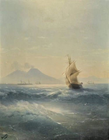 Il Golfo di Napoli con il Vesuvio 1879