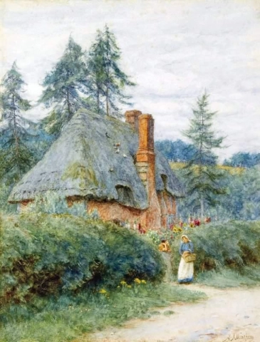 Un cottage a Nunton Wiltshire, circa 1909