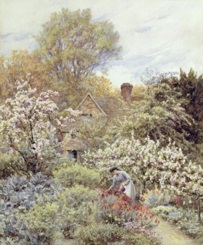 Een tuin in de lente S.d.