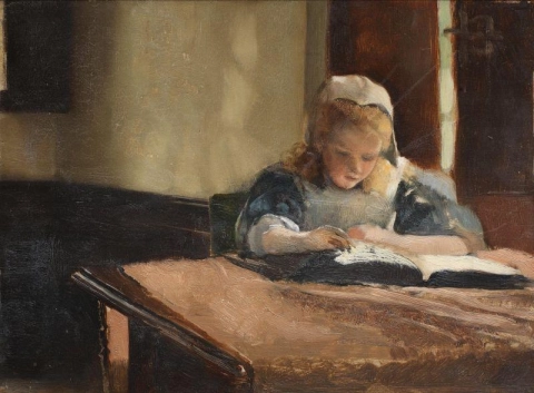 Uma criança lendo