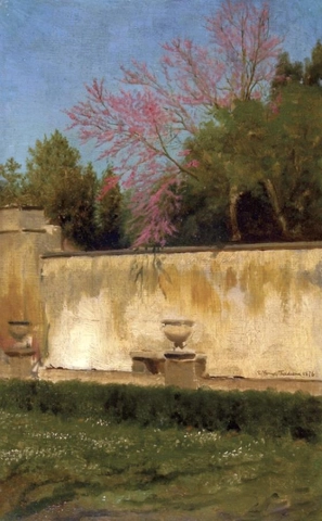 Ett hörn av trädgårdarna i Villa Borghese