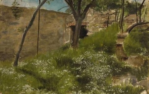 En blomsterbank 1870