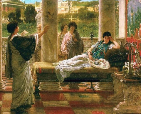 Anacreon Reading His Poems At Lesbia S House