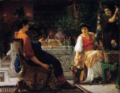 Making Wreaths For Festivities In A Pompeian House