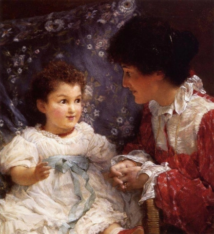 Mevrouw George Lewis en haar dochter Elizabeth