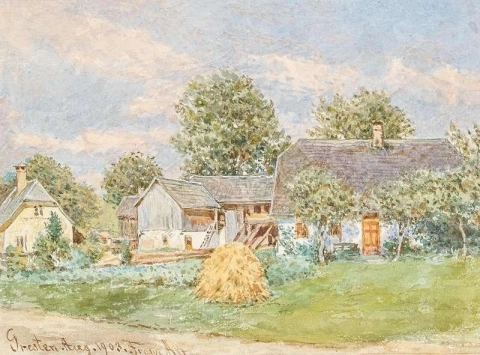 A Farmhouse And Barns In Gresten
