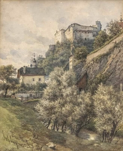 Blick Zur Festung Hohensalzburgo 1870