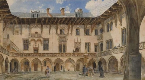 Courtyard Of Krakow University 1876