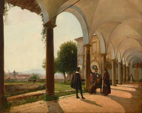 Смерть Торквато Тассо в Сан-Онофрио-аль-Джаниколо, Рим, 1837 г.