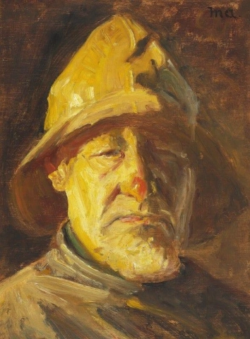 A Fisherman From Skagen With Yellow Sou Wester