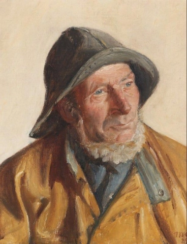Ett porträtt av en fiskare 1924