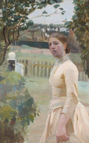 Anna Ancher I Haven P Markvej Anna Ancher En El Jardín Markvej