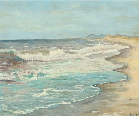 Skagen S Nderstrand 1923 年的海岸场景