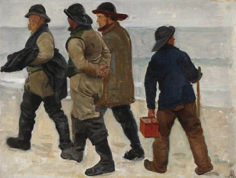 スカーゲンから帰国する漁師たち