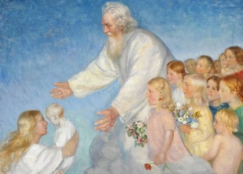 Vår Herre tar emot det döda barnet 1910-17
