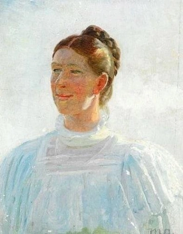 Portrait Of Minne Holst 1896