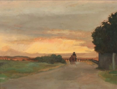 Sunset With A Horseman