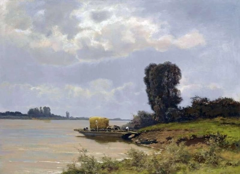 A Ferry In A Summer Landscape