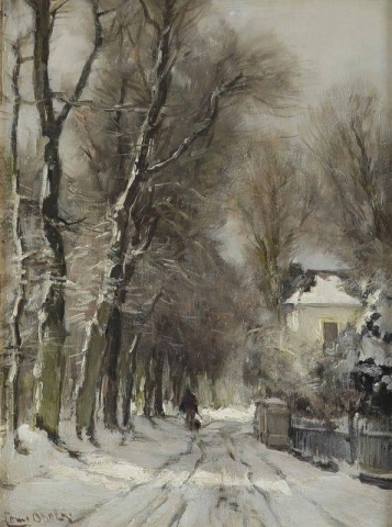 Un camino cubierto de nieve en invierno