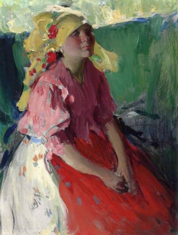 若い農民の女性 1915