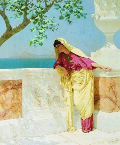 海辺のギリシャの女性 1908
