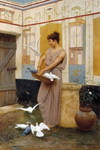 With Pigeons 1889