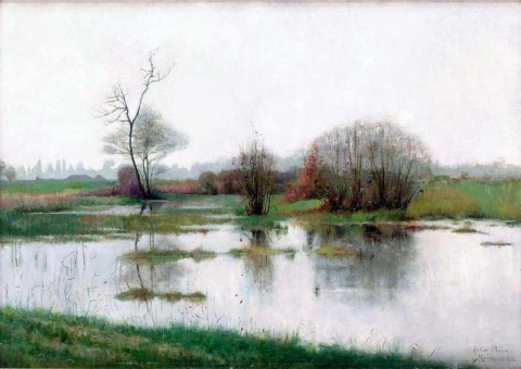 Moncourt의 강 풍경