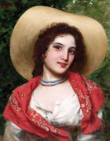 Ein Mädchen mit einem Sombrero