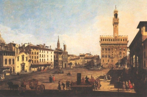 피렌체의 벨로토 베르나르도 광장 델라 시뇨라