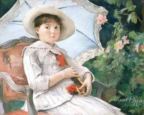 Porträtt av Nathalie Bielers syster till konstnären 1885