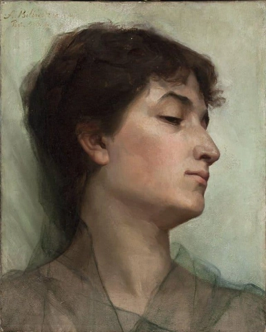 Studium Portretowe M Odej Kobiety Portret Kobiecy Studium 1884