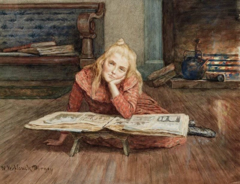 Ung jente som leser