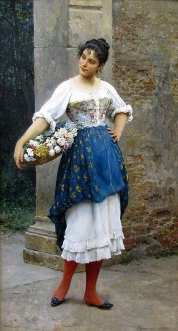 Un vendedor de flores veneciano 1895