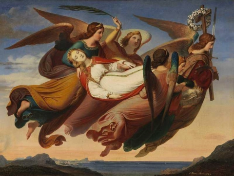 Die Heilige Katharina Von Alexandria Von Engeln Zum Berg Sinai Getragen 1843