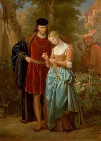 Fausto y Margarita en el jardín Ca. 1851