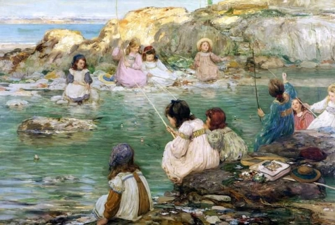 Девочки-рыбачки 1902