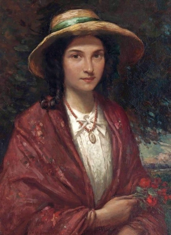 Taiteilijan vaimon Nellyn muotokuva 1912