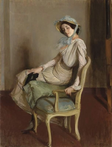 Desiree Manfred 《夏日女孩》中的牧羊女，约 1904 年