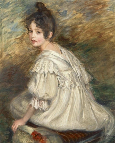 Mädchen im weißen Kleid 1896